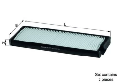 Filtras, salono oras KNECHT LA 377/S kaina