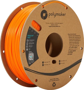 Polymaker PolyLite PLA - 1kg - 1.75mm - Oranžinis