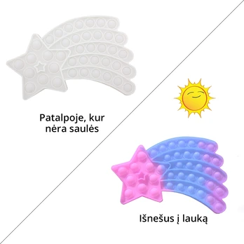 Antistresinis žaislas POP-IT  "Kometa", keičiantis spalvą
