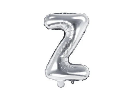 Folinis balionas Raidė "Z" 35 cm, sidabrinis