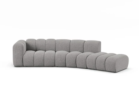 Left Modular Sofa, "Lupine", 5 Seats, 335x166x70, Light Grey