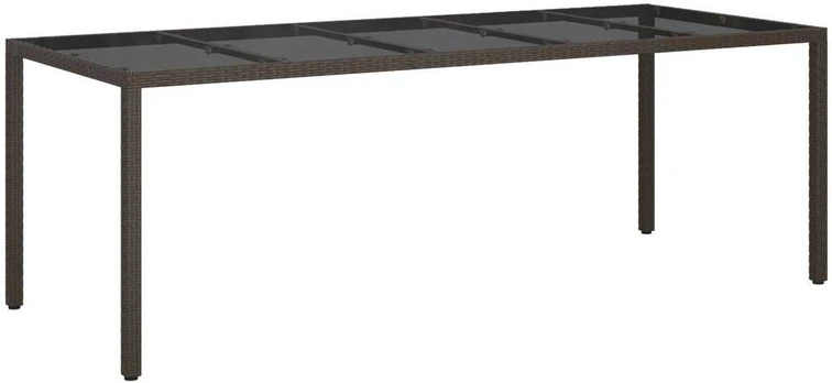 kiemo valgomojo stalas ruda 250x100x75 cm poliratanas