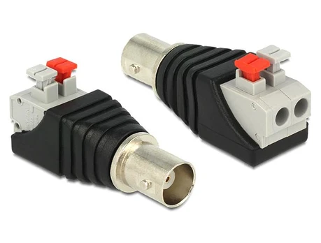 Delock Adapteris Terminalblock mit Drucktaste > BNC Buchse