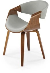 K544 chair, pilkas / walnut kaina