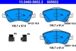 ATE 13.0460-5602.2 Brake pad set