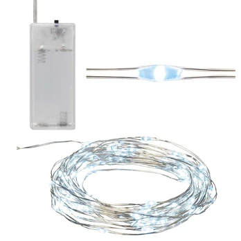 Girlianda 40 LED, šalta balta