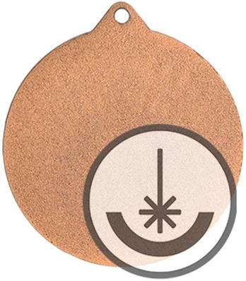 Detal Medal grawerowany laserem- RMI
