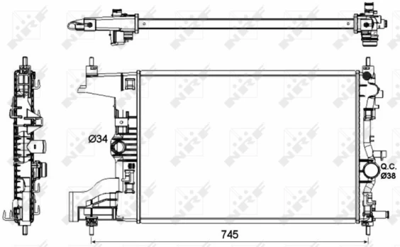 Variklio radiatorius NRF NRF 53148