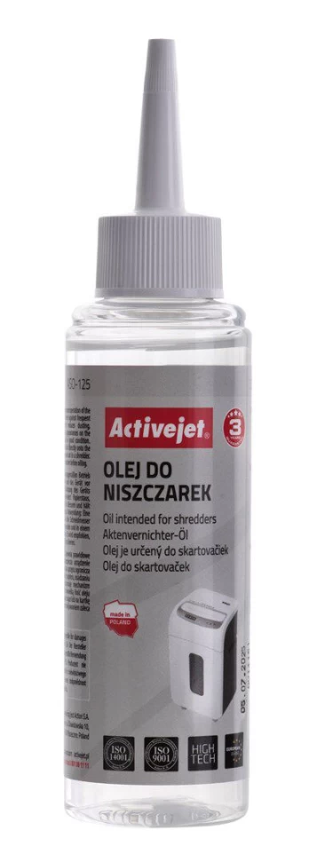 Smulkintuvų alyva Activejet ASO-125, 125 ml