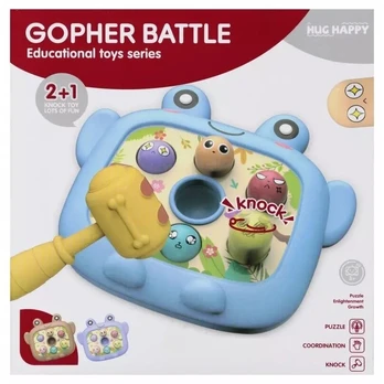 ⭐Edukacinis žaislas su plaktuku GOPHER BATTLE Purple