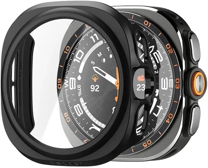Spigen Thin Fit 360, juodas – Samsung Galaxy Watch Ultra 2 47 mm