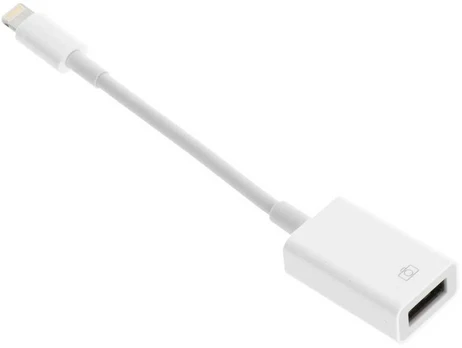 Dėklas Oem Adapteris OTG for USBdoA do iPhone Lightning 8-pin baltas
