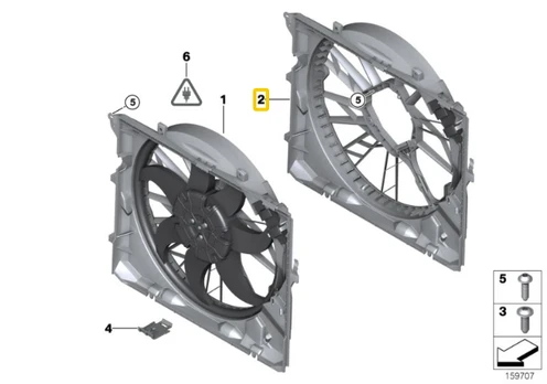 BMW 1 E81 E87 E88 E82 3 E90 E91 E92 E93 X1 E84 Ventiliatoriaus Skydas Originalus 17427530650