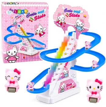 Lean Toys Track Slide For Kittens Moving Stairs Figures Lights Sounds