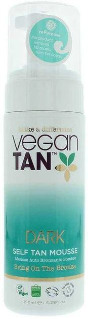 Vegan Tan, Dark Tan, Vegan, Bronzing, Self-Tanning Mousse, 150 ml