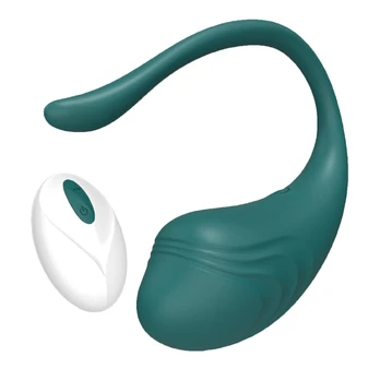 Crushious Tamago Wireless Vibrating Egg, Emerald, Rechargeable, 9 Modes