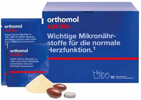 Orthomol Kardio milteliai + tabletė + kapsulės N30