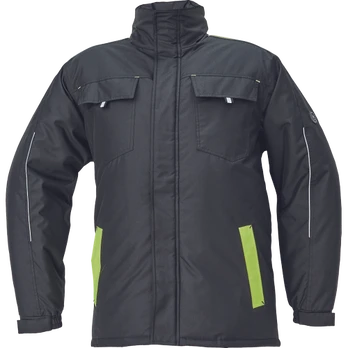 Darbinis švarkas vyrams Cerva Max Vivo, juoda/geltona, 4XL dydis
