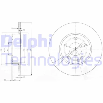 Stabdžių diskas DELPHI BG3840