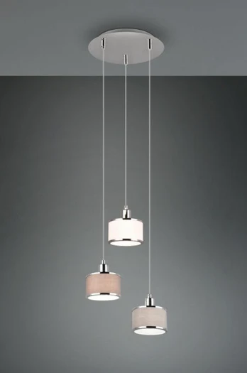 Kaprun pendant 3-pc E14 chrome/multicolor gaismeklis