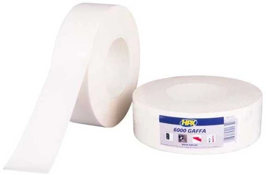 Usorteret Gaffa 6000 tape hvid, 19mm x 50m