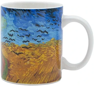 Home4You Mug PAINTING ART H9.5cm 350ml "Wheatfield with Crows"