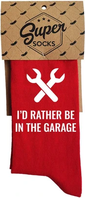 Kojinės "I'd rather be in garage"