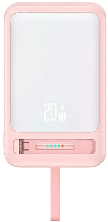 Powerbank USAMS XM Series CD219 10000mAh Magnetic Wireless rožinis
