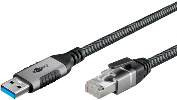 Goobay 70299 USB-A 3.0 iki RJ45 eterneto kabelis, 1 m