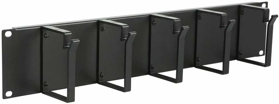 Maršrutizatorius Lanview 2U 19" CABLE ORGANIZER PANEL, 5 HOOK Juodas