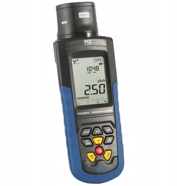 PCE Instruments Geiger counter radiation: Gamma, Alpha, X-ray, Beta, acoustic warning, incl. evaluation software, data logger, optical signal (RAM 10)