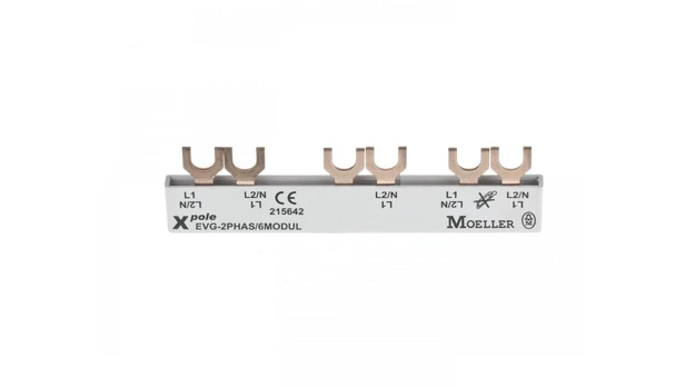 „Eaton Busbar“ EVG-2PHAS / 6MODUL 2P 63A 10 mm2 šakė 215642