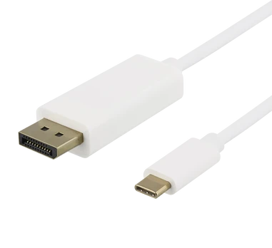 Kabelis DELTACO USB-C - DisplayPort, 1m, baltas