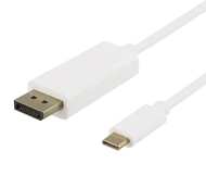 Kabelis DELTACO USB-C - DisplayPort, 1m, baltas kaina