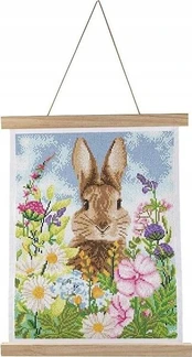 Plakatas su deimantine mozaika 35x45cm: Zuikis ir knyga
