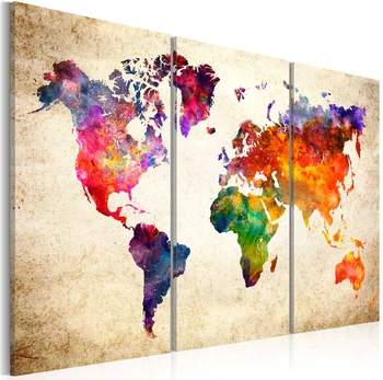 Artgeist Paveikslas - The World's Map in Watercolor