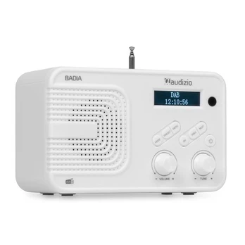 Badia DAB+ radijas su baterija, baltas