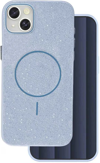 Dėklas Telforceone Glitter Thin Mag case for iPhone 17 Air 6,6' mėlynas