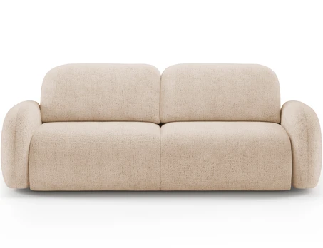 Avuela Sofa Bed with Storage, Light Beige Plush, Modern, Beige