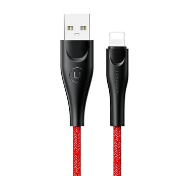USAMS Kabelis pleciony U41 lightning 3m 2A raudona|red SJ397USB02 (US-SJ397) Fast Charge
