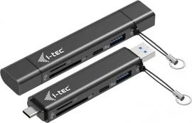 I-Tec Card reader USB-C/USB-A Dongle SD TF and 2xUSB