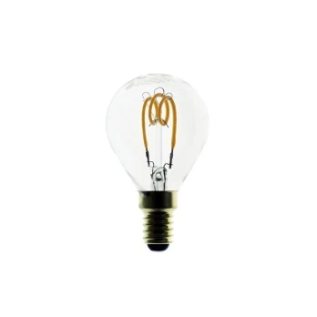 3W E14 LED lemputė CURVED SFERA CLEAR