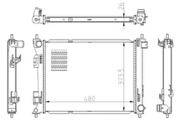 Variklio radiatorius NRF NRF 550039