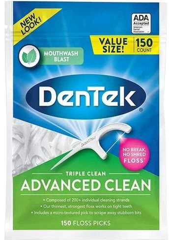 Dentek Triple Clean Advanced Clean su pipirmėtės skoniu (150 vnt.)