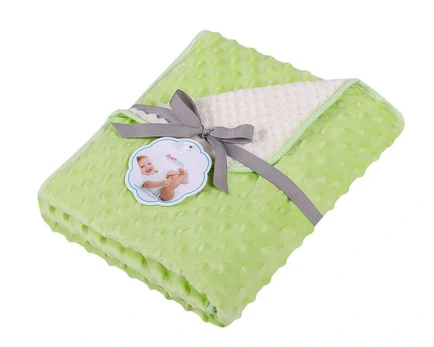 Blanket - 626 - MINKY/CORAL - size 80x90 - GREEN