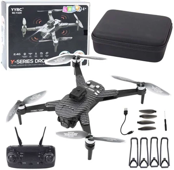 Dronas Y329 su kamera HD WiFi ir LED, Juodas Carbon