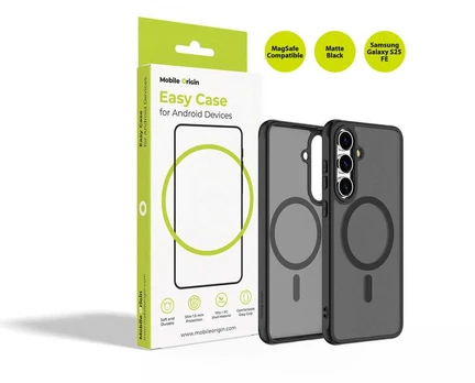 Mobile Origin Lengvas dėklas, MagSafe, matinė juoda - Samsung Galaxy S25 FE