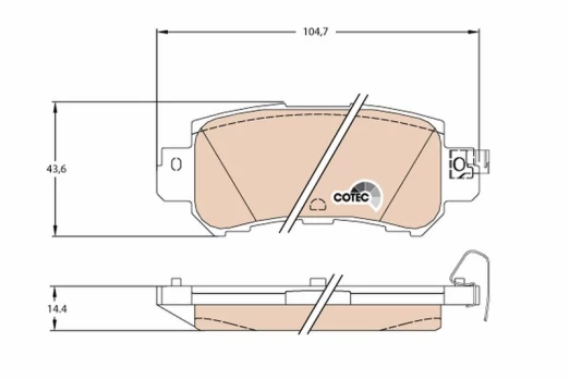 TRW GDB3539 Brake pad set