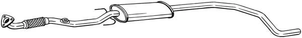 Vidurinis duslintuvas BOSAL 293-305