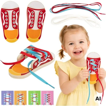 Viga Toys VIGA Learning to Lace Shoe Bows Laces 3+